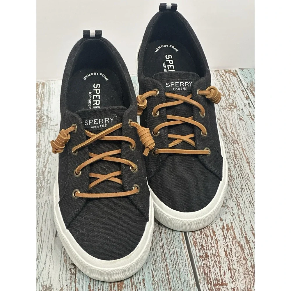 Sperry Femmes Black  Slip On Sneaker, Women's Size (7) STS84727
